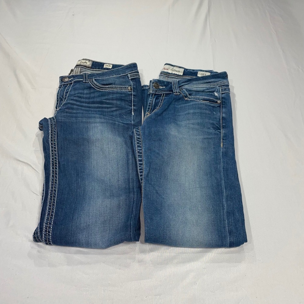 BKE Stella Straight Leg Jeans Womens 28R Medium Wash Blue Denim BK16164R